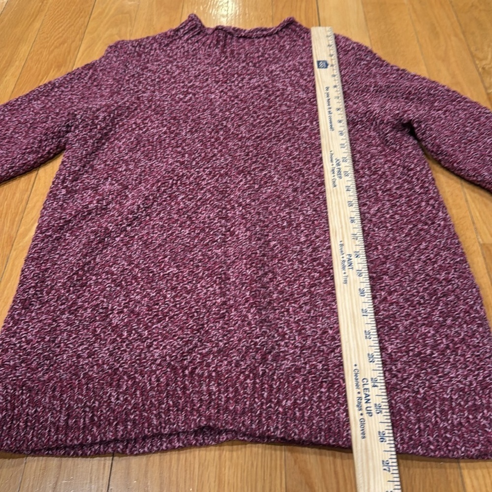 Loft women’s pointelle mixed mock neck sweater size medium. - Picture 4 of 7
